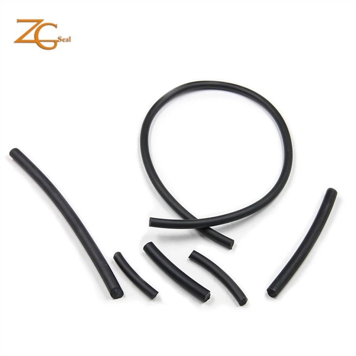 Black Solid Thin Rubber Strip